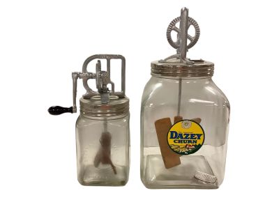 Dazey Churns Dazey Churn No. 20 and Dazey Churn No. 80. Mechanisms both turn freely and are 
