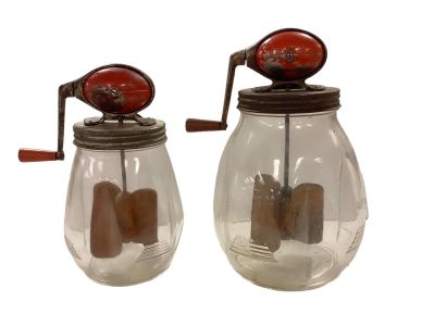 Dazey Churns Dazey Churn No. 8 and Dazey Churn No. 4. Mechanism moves freely and is complete. 