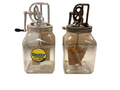 Dazey Churns Two Dazey Churn No. 60. Mechanisms both turn freely and are complete. Condition: 