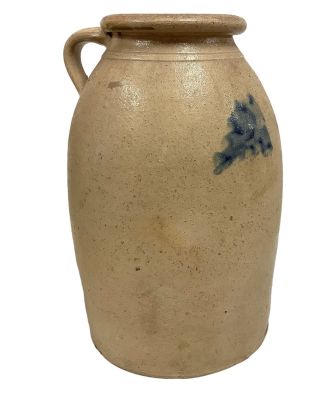 Antique Stoneware Three Gallon Jug Crock Beautiful antique 3-gallon beige stoneware jug crock. 