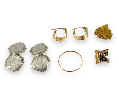 Scrap Gold Lot Two 10kt gold Greek life pins (one missing back) - 6.2 grams total weight. 14kt 