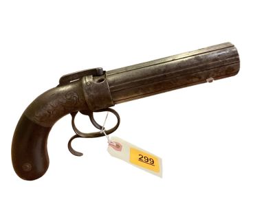 Allen & Thurber Wheelock .36 Caliber 6 Shot Pistol SN: 305, *****Antique does not required. Allen 