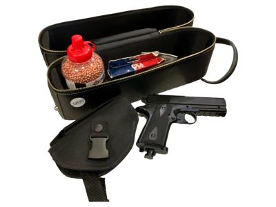 Power line Model 15XT CO2 BB Gun. Power line Model 15XT CO2 BB Gun With case, holster, bbs, and 