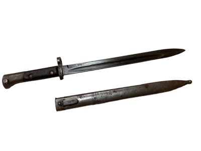 Czech CSZ Bayonet & Scabbard. Czech CSZ Bayonet &amp; Scabbard Marked CSZ A on blade. Serial 