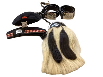 British Military Items. British Military Items Includes a Scottish Sporran, (2) belts with 