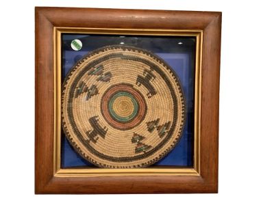 Framed American Indian Basket. Framed American Indian Basket The frame is 17" x 17". Condition: 