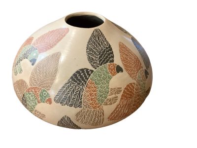 American Indian Pottery. American Indian Pottery This vase is 6"H with a circumference of 25.5" 