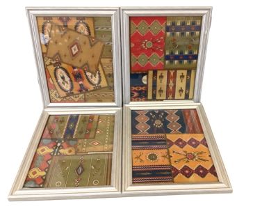 Framed Southwestern Style Art. Framed Southwestern Style Art Lot of (4). Framed collages of 
