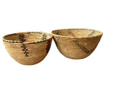 Handwoven American Indian Baskets. Handwoven American Indian Baskets Lot of (2) includes a 10" 