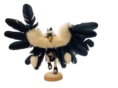 American Indian Wooden Kachina Eagle. American Indian Wooden Kachina Eagle Signed by the 