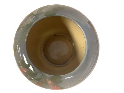 Ceramic Flowered Vase 5.25" x 6". Ceramic Flowered Vase Ceramic Flowered Vase: painted flowers 