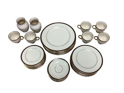 Set of "Tyler" Dishes by Lenox. Set of "Tyler" Dishes by Lenox 8 each for plates ranging 5.5" 