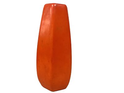 Weller Chengtu Vase 8.5" x 3.75". Weller Chengtu Vase Orange in color, hexagonal shape, stamp 