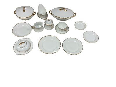 O & EG Royal Austria White and Gold Dinnerware. O &amp; EG Royal Austria White and Gold 