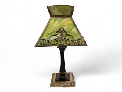 Arts and Crafts Period Lamp 20.5"H x 11.5W x 11.5D. Arts and Crafts Period Lamp Brass and 