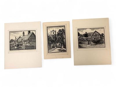 Original Signed Lithographs. Original Signed Lithographs Three antique matted lithographs 