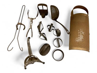 Misc Antique Kitchenware Height ranges .25" to 16.5". Misc Antique Kitchenware Misc Antique 