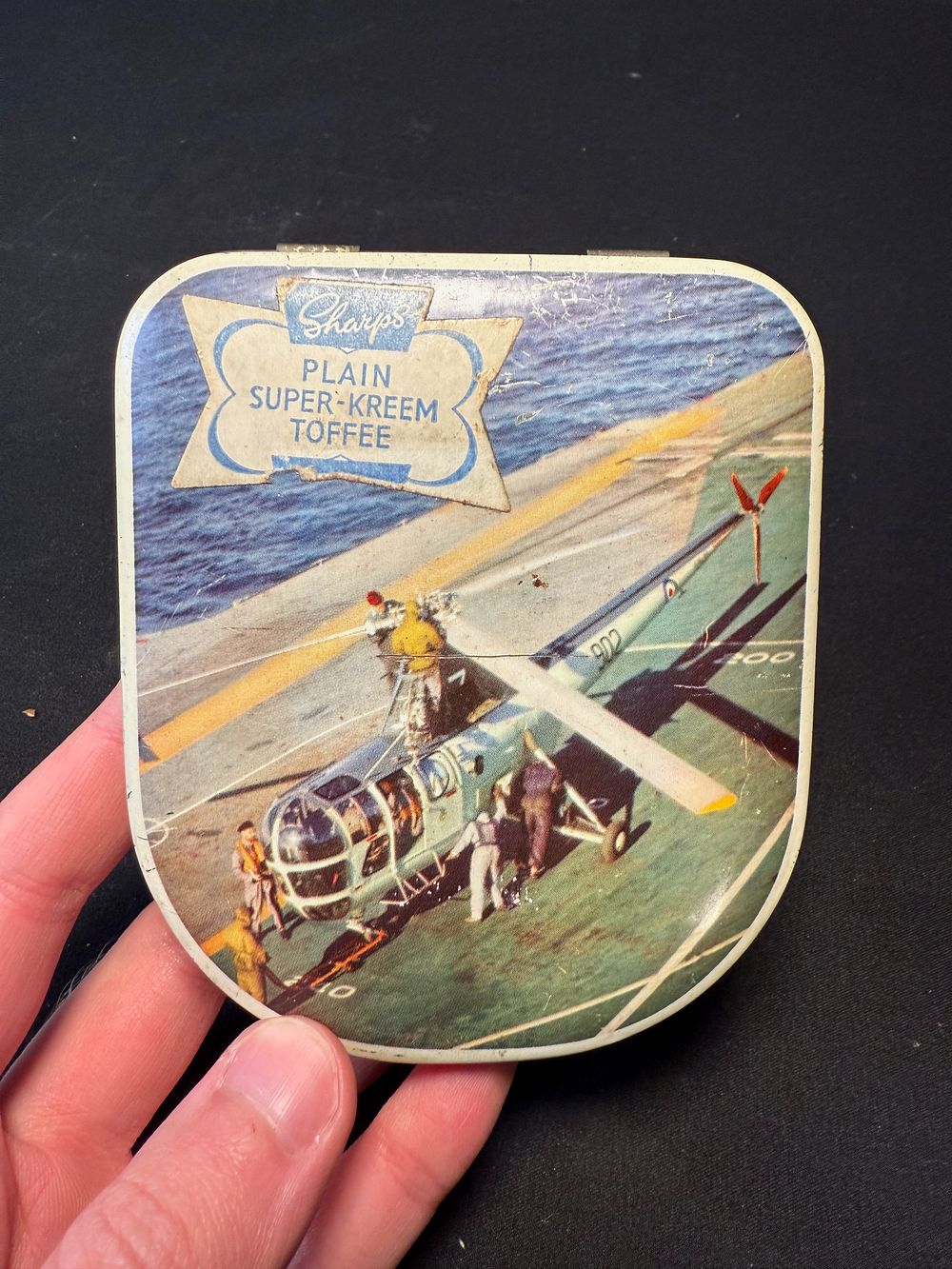 Lot 256: Sharps Plain Super-Kreem Toffee Helicopter Carrier Tin