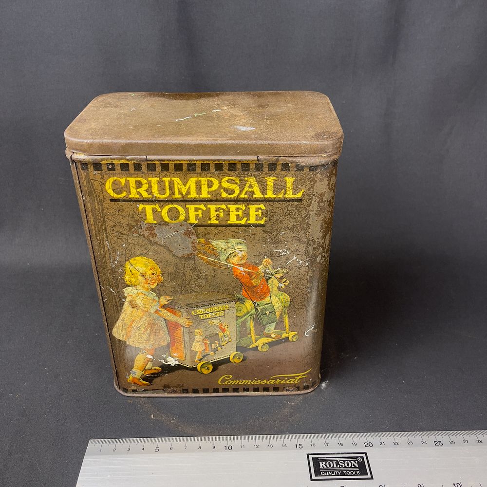 Lot 271: CWS Crumpsall Toffee Commissariat Advertising Tin