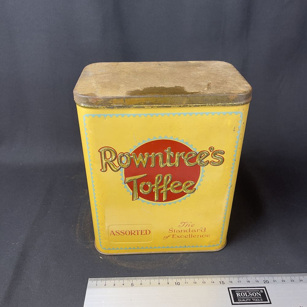 Lot 281: Rowntree's Assorted Toffee Tin with Royal Warrant