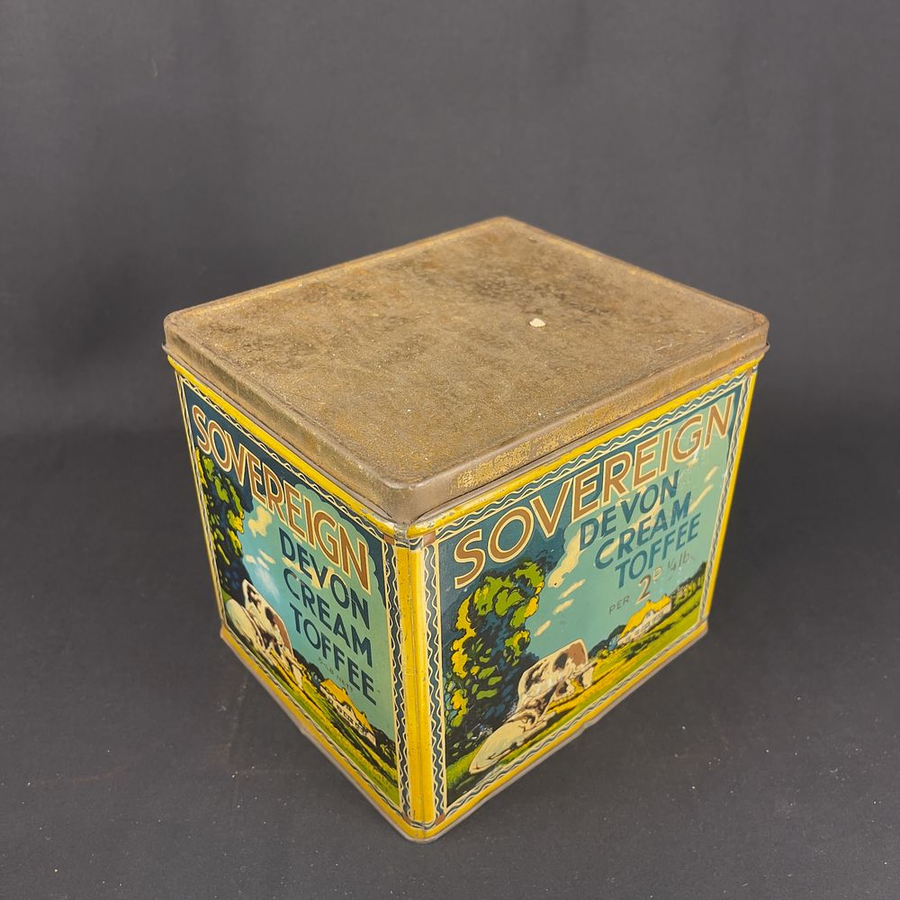 Lot 251: Sovereign Devon Cream Toffee Metal Shop Display Tin