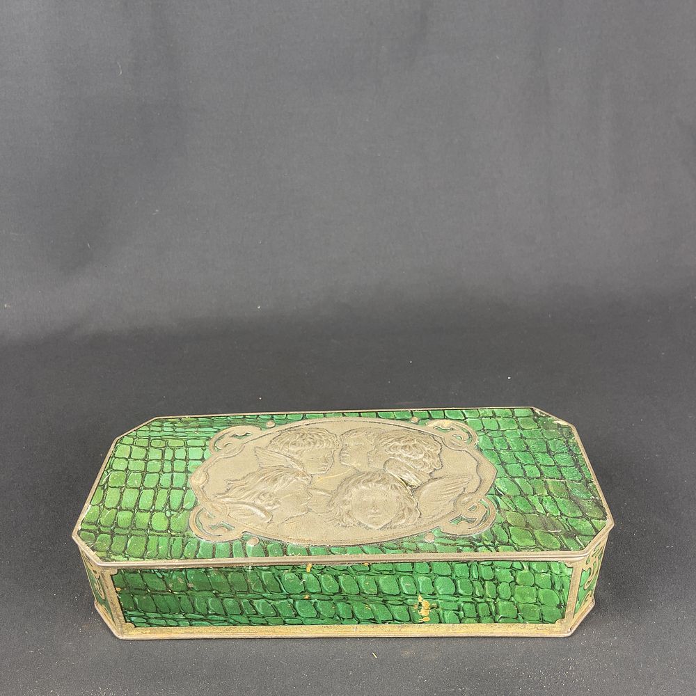 Lot 265: Co-operative Wholesale Society Faux Crocodile Biscuit Tin