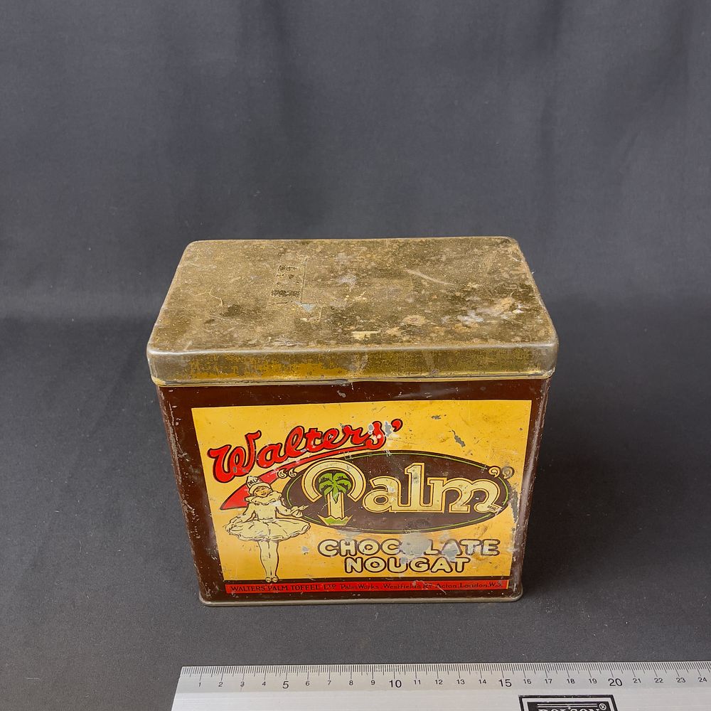 Lot 249: Walters' Palm Chocolate Nougat Advertising Tin