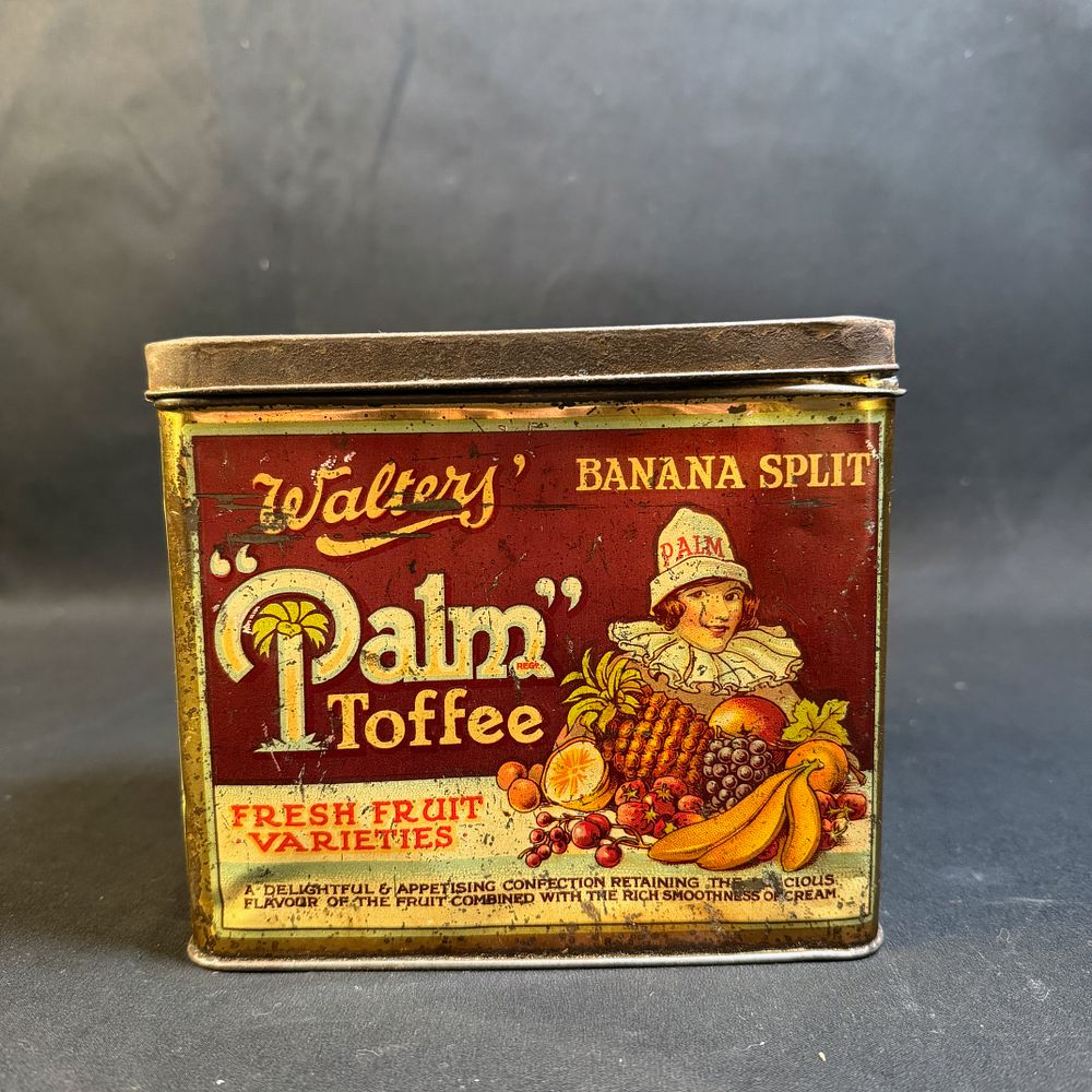 Lot 252: Walters Banana Split Palm Toffee Advertising Tin