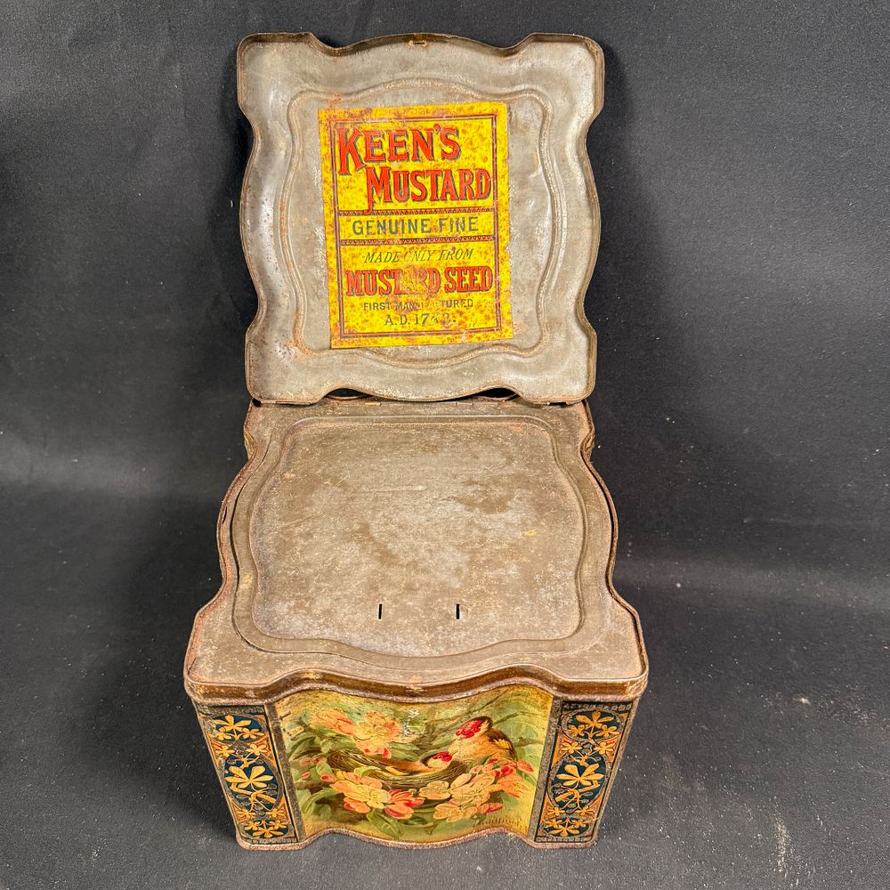 Lot 293: Keen's Mustard Bird Scenes Advertising Tin