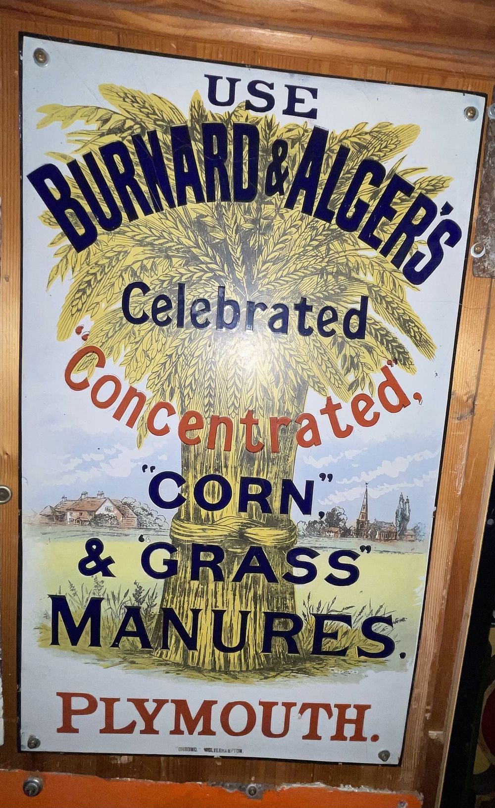 Lot 35: A Burnard & Alger's Concentrated Manures Enamel Advertising Sign