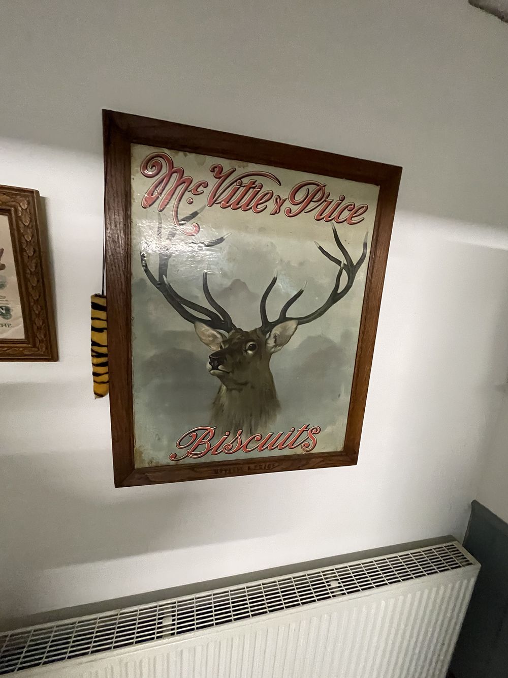 Lot 38: McVitie & Price Biscuits Vintage Advertising Sign with Stag Motif