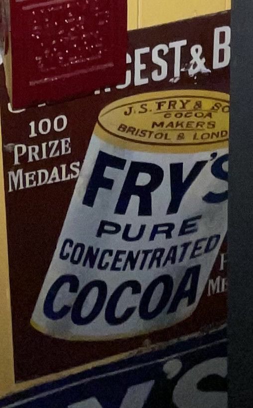 Lot 42: Vintage J. S. Fry & Sons Pure Concentrated Cocoa Advertising Display Fragment