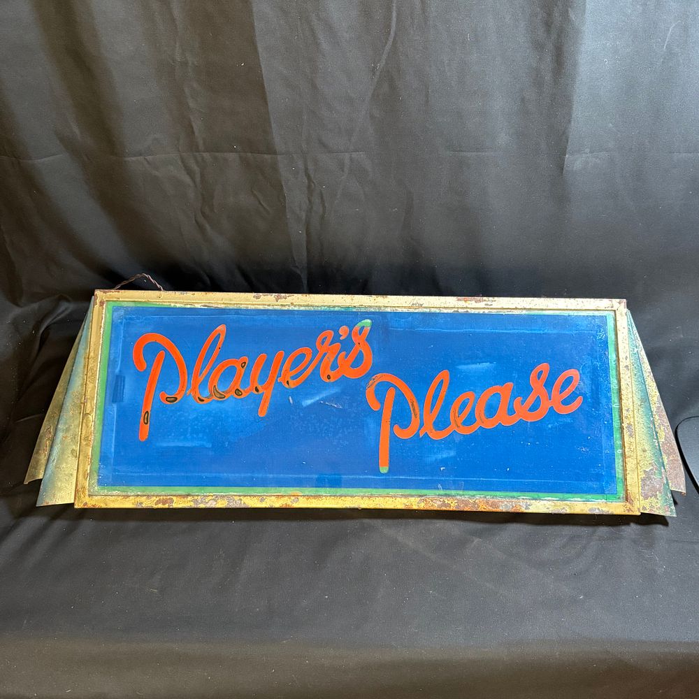 Lot 168: Players Please Tobacco Advertising Light Box Sign