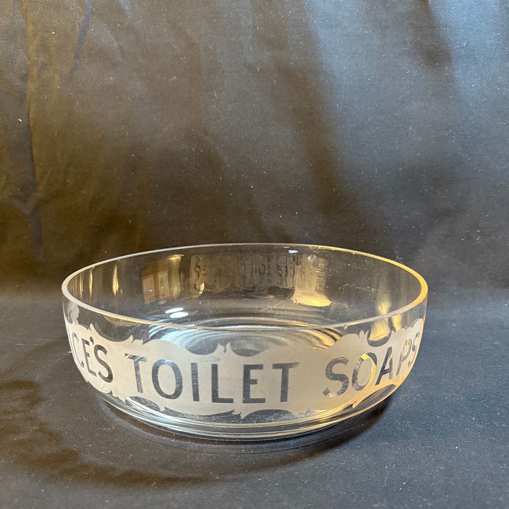 Lot 211: Price's Toilet Soaps Shop Glass Advertising Bowl