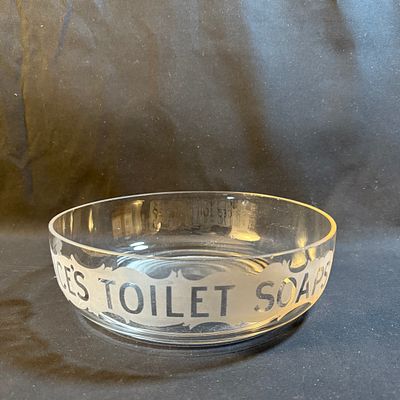 Price's Toilet Soaps Shop Glass Advertising Bowl. Edwardian shop glass advertising bowl for 