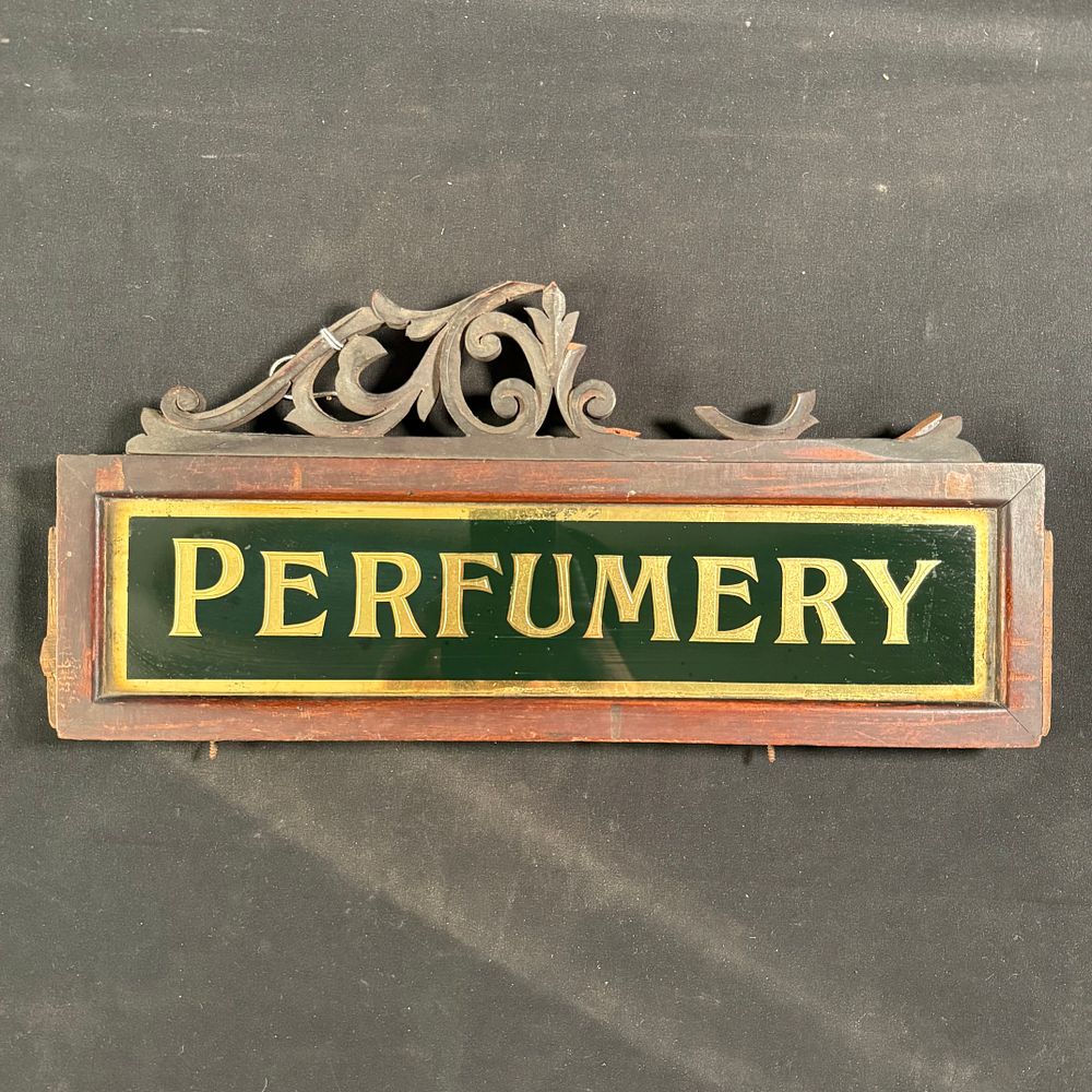 Lot 164: Apothecary Verre Eglomise Glass Sign