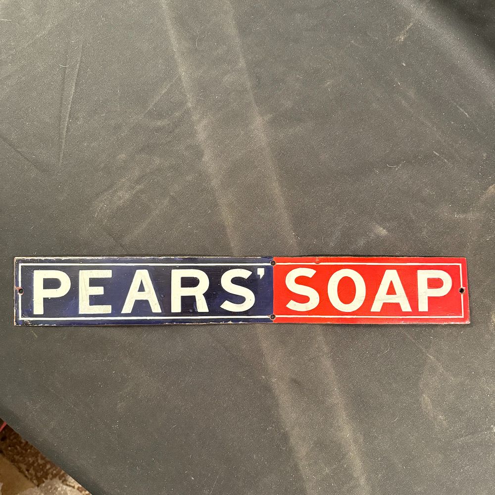 Lot 158: Pears' Soap Enamel Advertising Sign