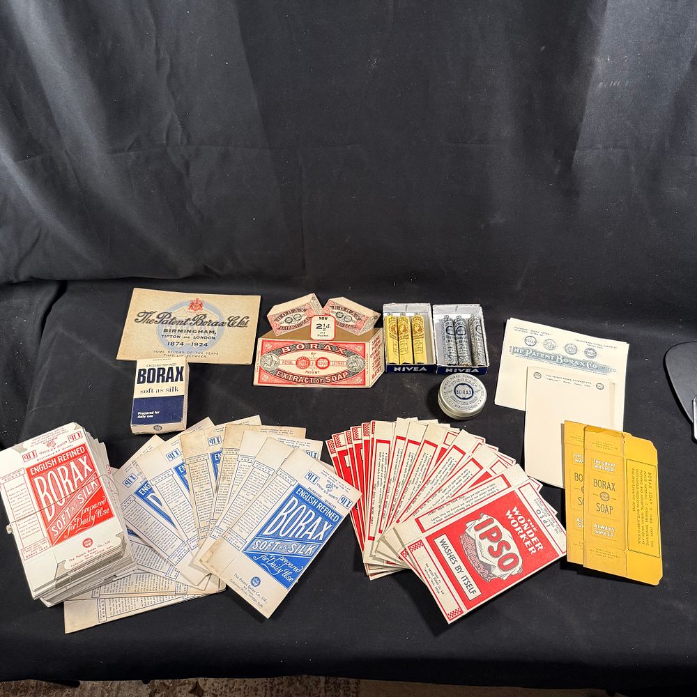 Lot 237: The Patent Borax Co Ltd Advertising Archive and Packaging Collection