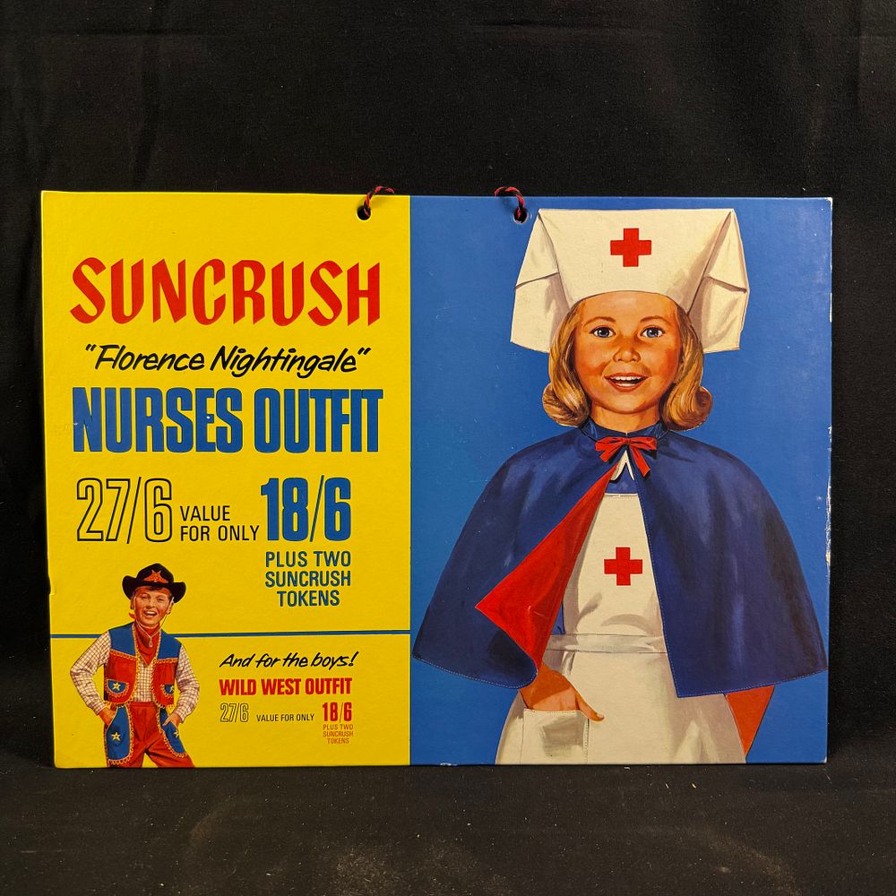 Lot 186: Suncrush Cardboard Advertising Point-of-Sale Display Sign