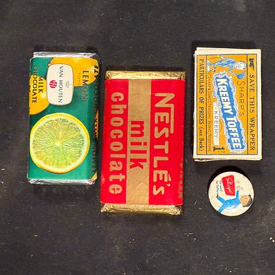Nestle Van Houten and Sharp's Confectionery Collection. Collection of four British confectionery 