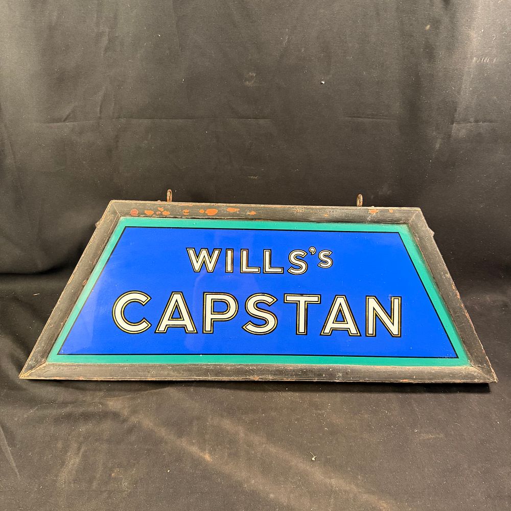 Lot 169: Wills's Capstan Illuminated Metal and Glass Advertising Light Box
