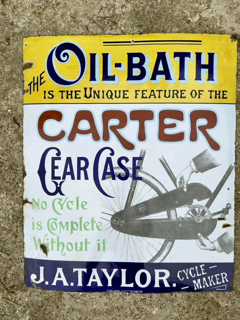 Lot 166: Carter Gear Case Enamel Sign