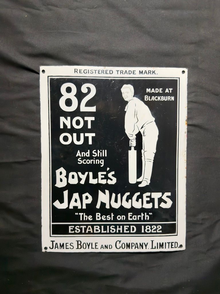 Lot 170: Boyle's Jap Nuggets Enamel Sign