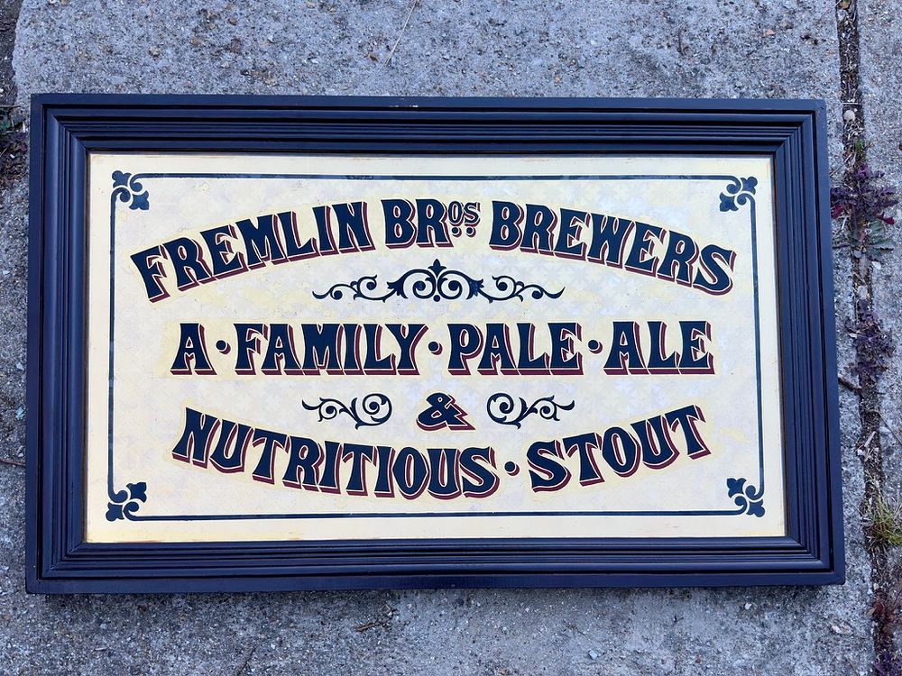 Lot 182: Fremlin Bros Brewers Nutritious Stout Framed Mirror