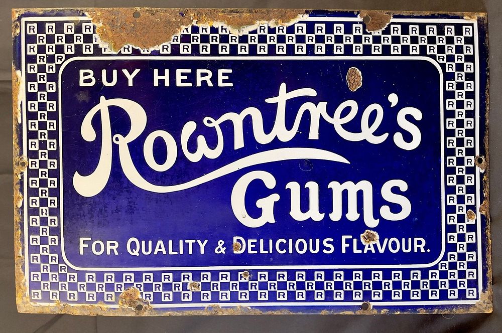 Lot 194: Rowntrees Gums Enamel sign