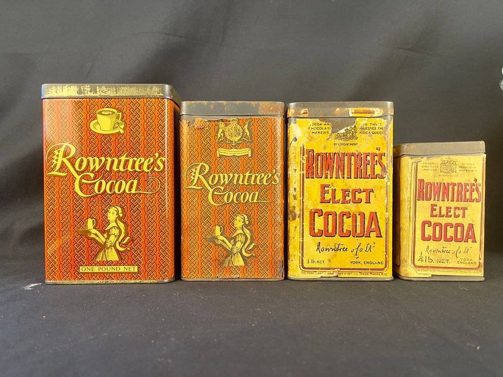 Lot 205: Rowntrees Cocoa Tins