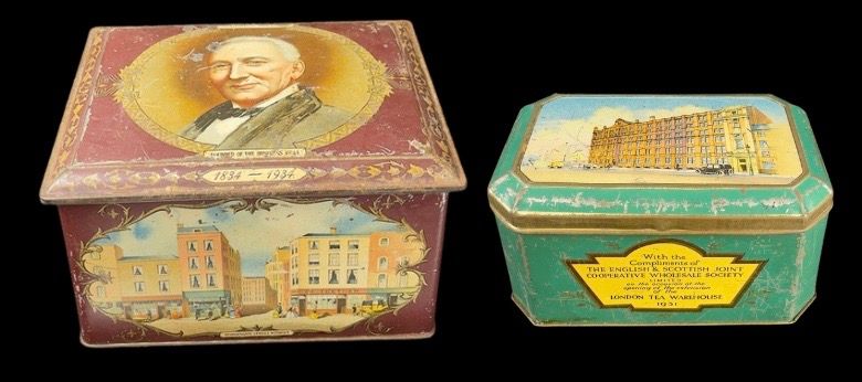 Lot 209: Pair of Commemorative Tea Tins