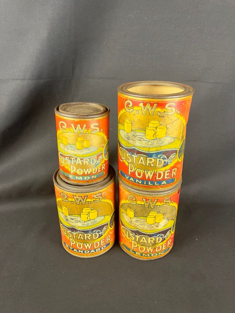 Lot 237: Collection of CWS Custard Powder tins