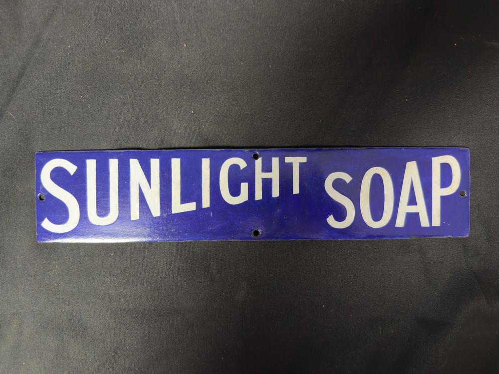 Lot 240: Sunlight Soap Enamel Strip