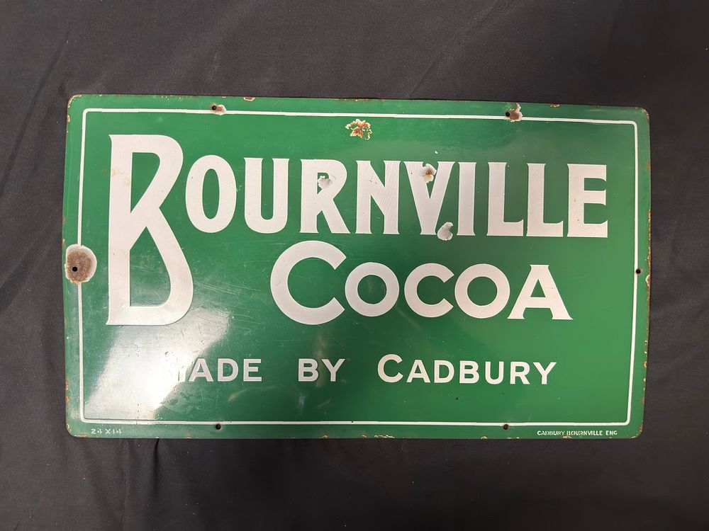 Lot 257: Cadbury's Bournville Enamel Sign